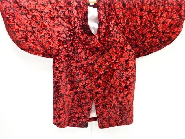 JAPANESE ANTIQUE COAT / TAISHO ROMAN STYLE / VELVET / ABSTRACT PATTERN